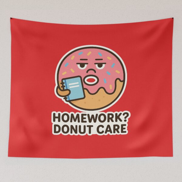 Item preview, Homework? Donut Care – Sassy Donut with Notebook designed and sold by BloomKind.