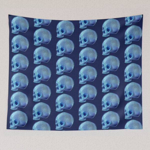 Item preview, Blue Glow Skull designed and sold by RoydonRoadTees.