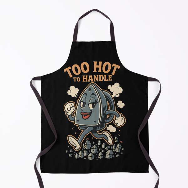 Item preview, Retro Cartoon Iron – “Too Hot to Handle” Funny Vintage Design designed and sold by Promptwear.0.