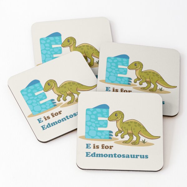 Item preview, Cute E is for Edmontosaurus Dinosaur Alphabet Poster | Kids Room & Nursery Wall Art designed and sold by FilizDesigner.
