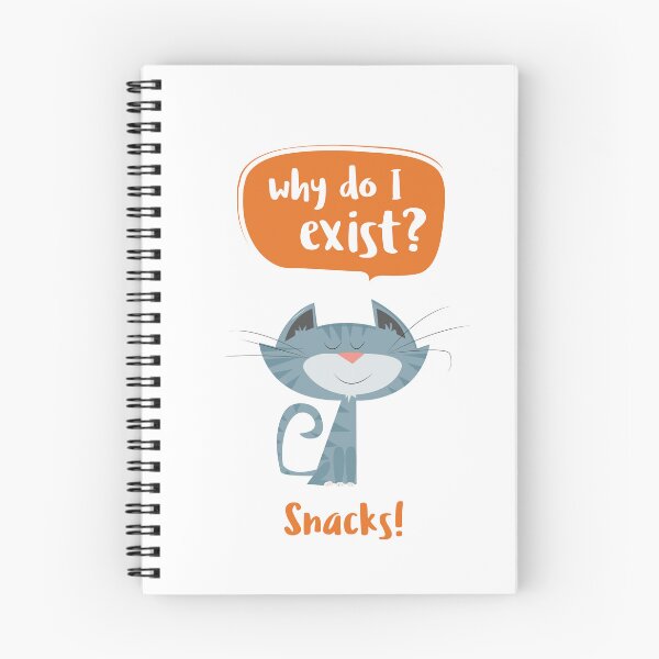 Item preview, Whimsical Cat Snack Motivational Why do I exist? Snacks. designed and sold by stampacreates.
