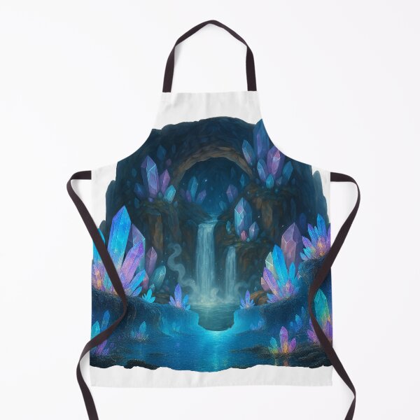 Item preview, Fantasy Crystal Cave with Magical Glowing Waterfalls designed and sold by RouniBoutique.