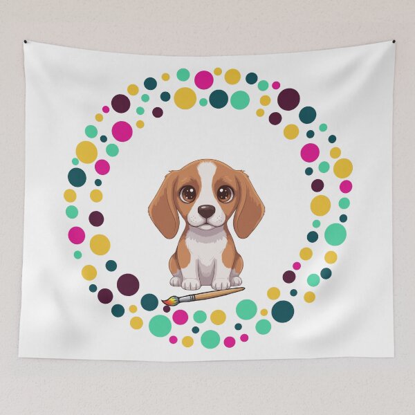 Item preview, Celebrate Dot Day with My Harrier – Colorful Dog Art designed and sold by The Real Life Symphony.