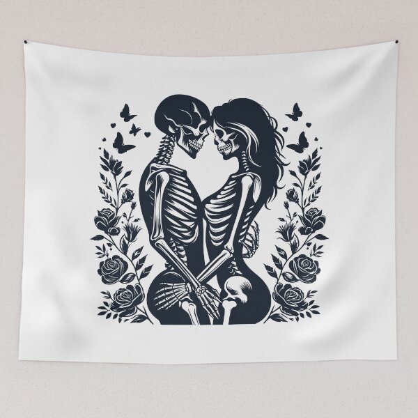 Item preview, Till Death We Unite – Skeleton Couple Gothic Design designed and sold by cocomelon168.