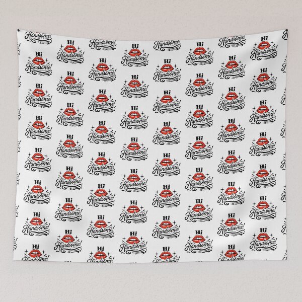 Item preview, Hi Handsome Flirty Red Lips Design – Romantic Fun Gift designed and sold by WHDProduction45.