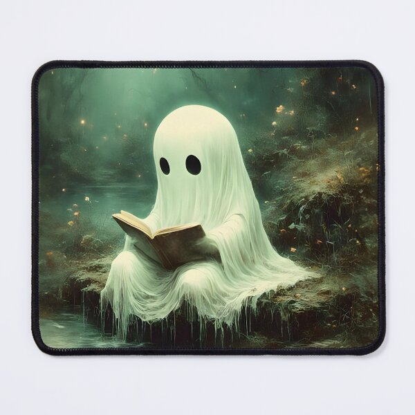 Item preview, Spooky Ghost reading in the forest. designed and sold by Adorablehaunts.