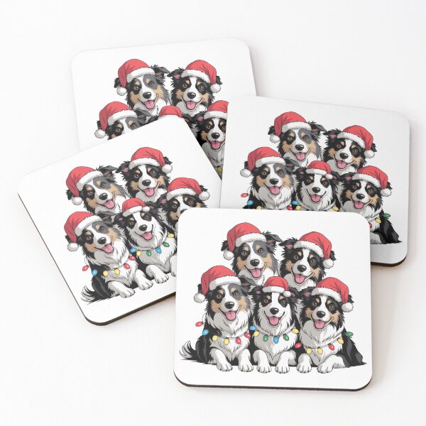 Item preview, Christmas Border Collies designed and sold by NicolasGlowArt.