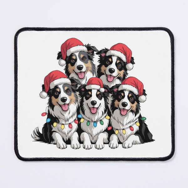 Item preview, Christmas Border Collies designed and sold by NicolasGlowArt.