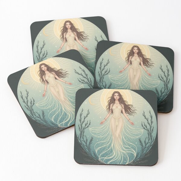 Item preview, Ethereal Oceanic Spirit in Flowing Light Gown designed and sold by 	aluzia.design.