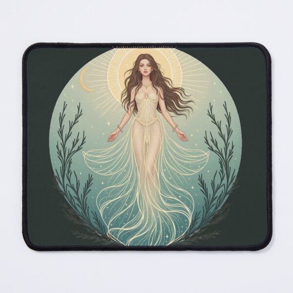 Item preview, Ethereal Oceanic Spirit in Flowing Light Gown designed and sold by aluzia.design.