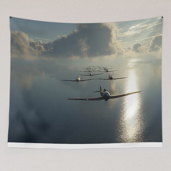 Item preview, WWII Hurricanes Formation at Dusk designed and sold by Skyframe Aviation.