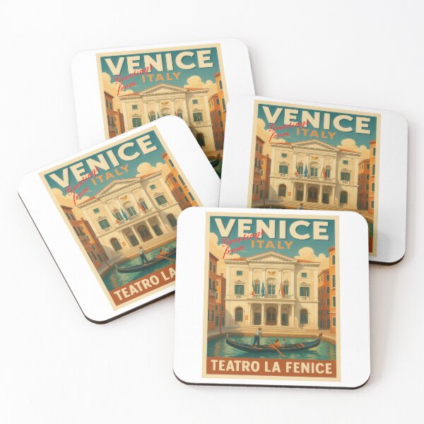 Item preview, TEATRO LA FENICE – Venice Italy Retro Travel Designs designed and sold by Earth Celebration Designs.