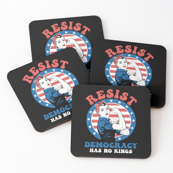 Item preview, Resist Democracy Has No Kings Design, American Flag, Political Statement, Activism, Equality, Human Rights, Protest Art designed and sold by HotaruArt.