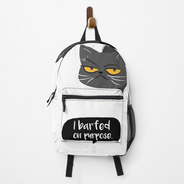 Item preview, Grumpy Black Cat w/Sassy Quote I barfed on purpose designed and sold by stampacreates.