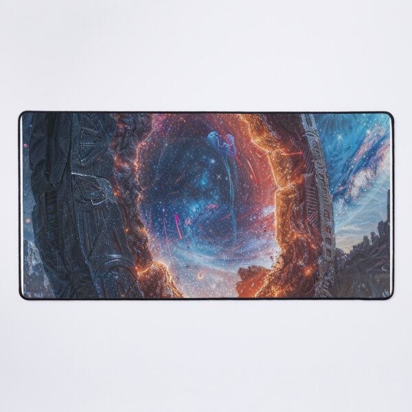 Item preview, The Obsidian Gate– Surreal Alien Portal Space Art designed and sold by QuantumDrift.