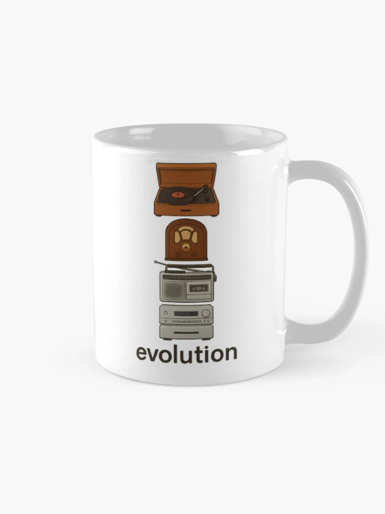 Thumbnail 3 of 6, Coffee Mug, Evolution Music designed and sold by RetroCode.