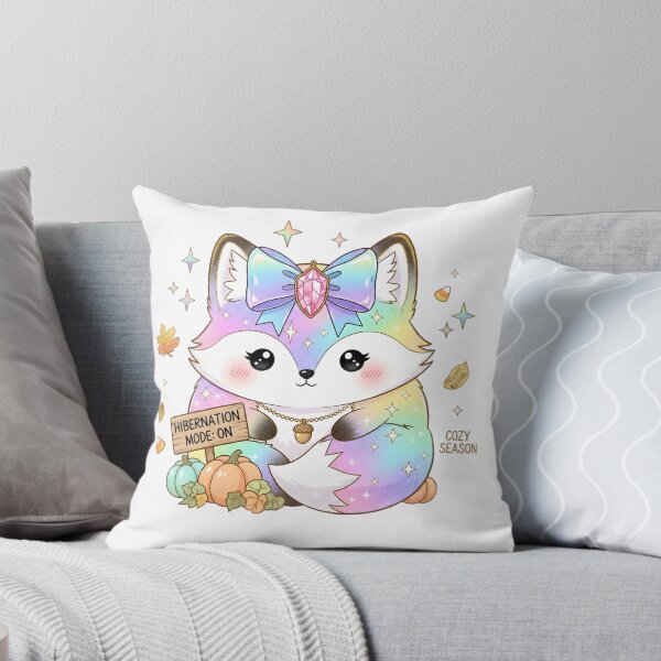 Item preview, Pastel Kawaii Halloween Fox | Cozy Rainbow Fox with Hibernation Mode Quote designed and sold by AnnDesignStudio.