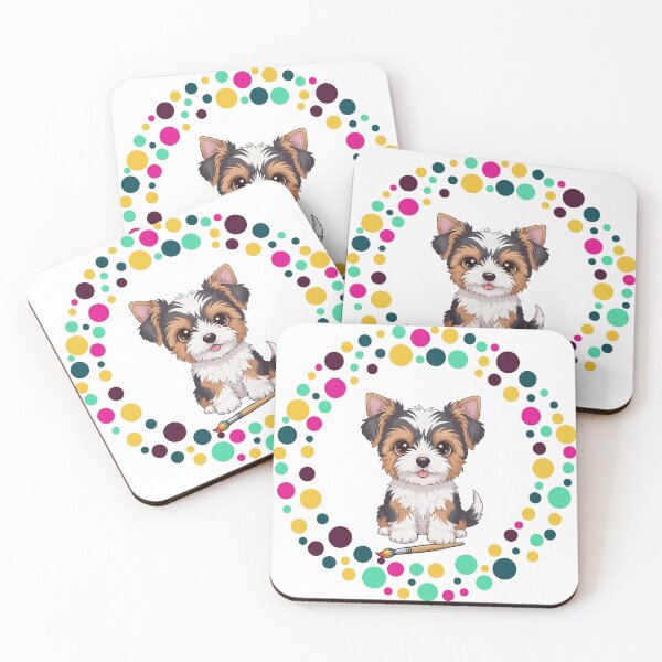 Item preview, Celebrate Dot Day with My Biewer Terrier – Colorful Dog Art designed and sold by The Real Life Symphony.