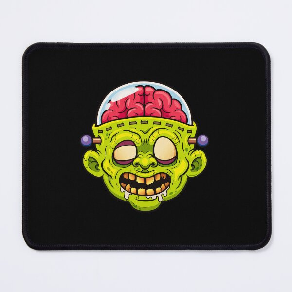 Item preview, Cute Zombie Head Cartoon – Funny Brain-In-Jar Monster Illustration designed and sold by CookieKrumbz.