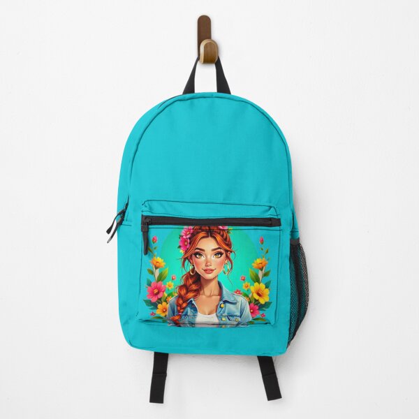 Item preview, Teen Girl Aesthetic – Floral Cartoon Portrait designed and sold by ARTYNest.store.