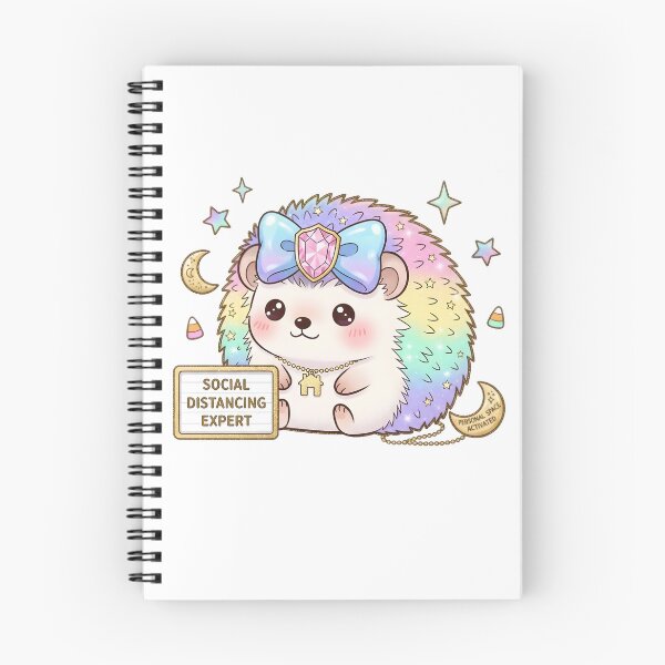 Item preview, Pastel Kawaii Halloween Hedgehog | Cute Rainbow Hedgehog with Social Distancing Quote designed and sold by AnnDesignStudio.