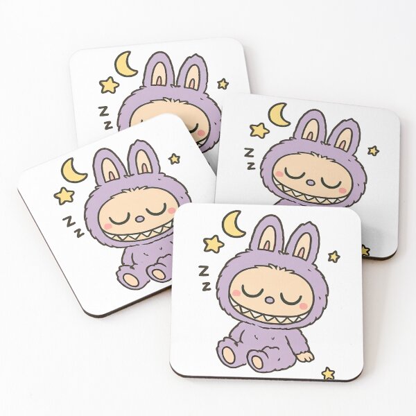 Item preview, Sleeping Purple Labubu Under Moon and Stars designed and sold by TheMury.