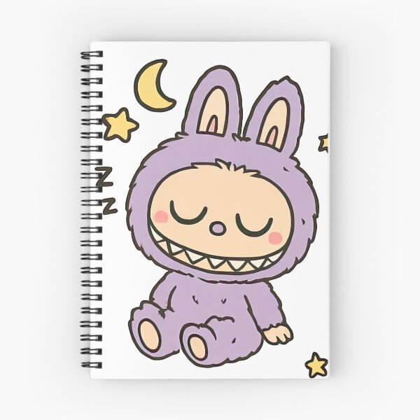 Item preview, Sleeping Purple Labubu Under Moon and Stars designed and sold by TheMury.