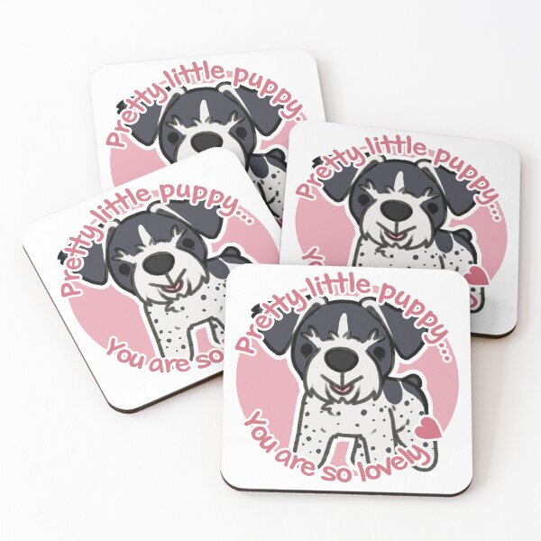 Item preview, Pretty Black Ticking Parti Schnauzer Pink designed and sold by eto's art.