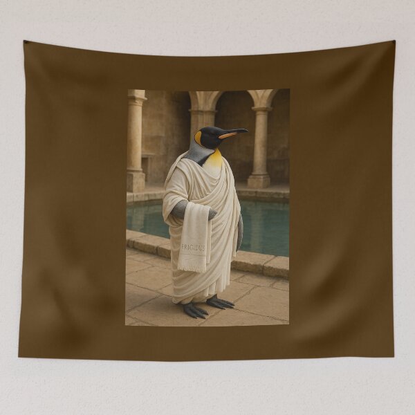 Item preview, Frigidus, the Emperor Penguin, Goes to a Roman Bath designed and sold by Tridentulus.