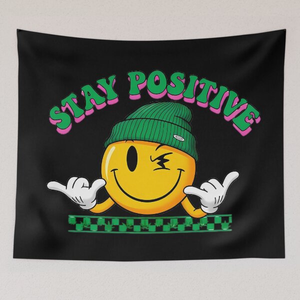 Item preview, Stay Positive Smiley designed and sold by Linework Studio.