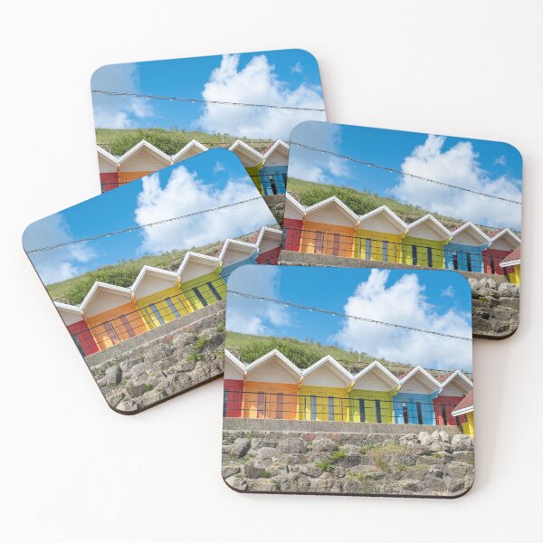 Item preview, Vibrant beach huts on North Bay promenade, Scarborough designed and sold by yackers1.