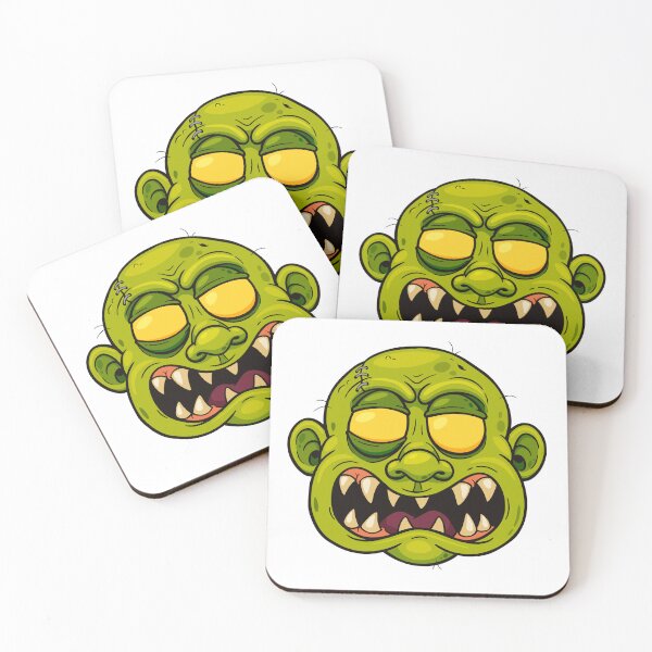 Item preview, Angry Cartoon Zombie Head – Fierce Green Monster Illustration designed and sold by CookieKrumbz.