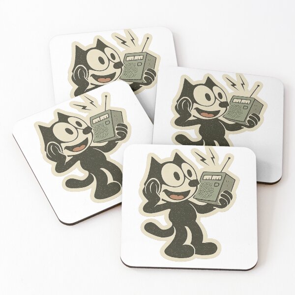 Item preview, A FELIX CAT WITH A VINTAGE RADIO designed and sold by infinitearte.