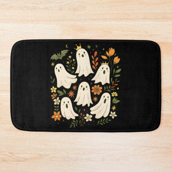 Item preview, Cute Kawaii Ghosts with Floral and Crown Halloween Illustration | Spooky Autumn Pastel Ghost Shirt designed and sold by DrawHandArt.