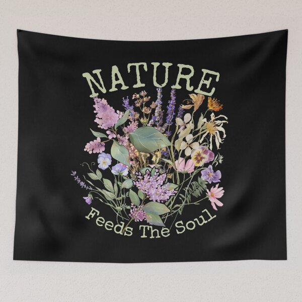Artikelvorschau, Natur nährt die Seele Wildblumen Buntes Design entworfen und verkauft von EarthArtDesigns.