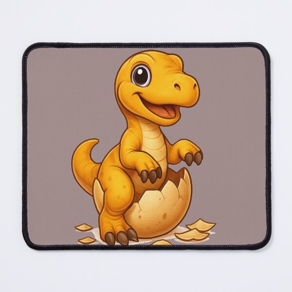 Item preview, Cartoon yellow dinosaur hatching. designed and sold by Ahau Designs.