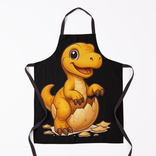 Item preview, Cartoon yellow dinosaur hatching. designed and sold by Ahau Designs.