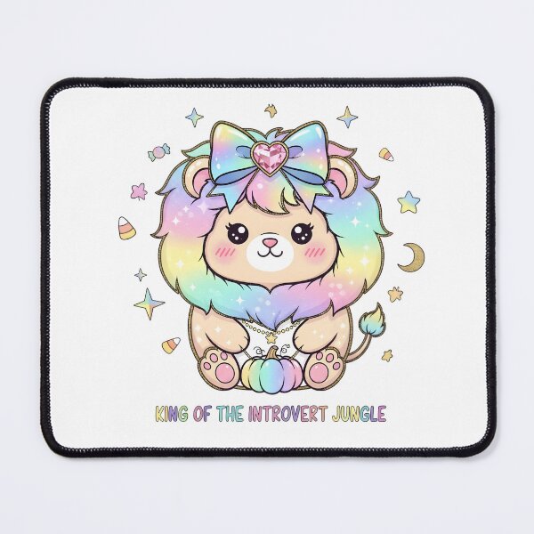 Item preview, Pastel Kawaii Halloween Lion | Cute Rainbow Lion with Funny Quiet Personality QuoteQuote designed and sold by AnnDesignStudio.