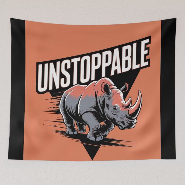 Item preview, Unstoppable Charging Rhino designed and sold by ShadowAndSlate.