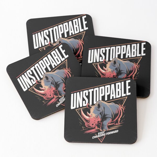 Item preview, Unstoppable Keep Charging Forward Rhino designed and sold by ShadowAndSlate.