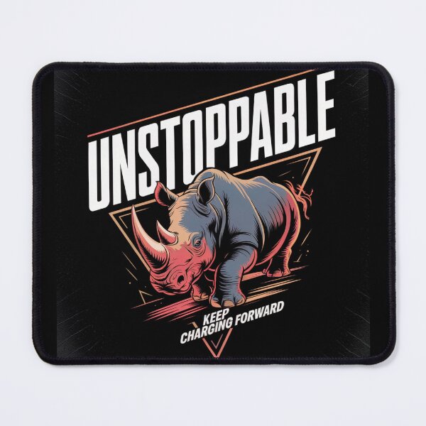 Item preview, Unstoppable Keep Charging Forward Rhino designed and sold by ShadowAndSlate.