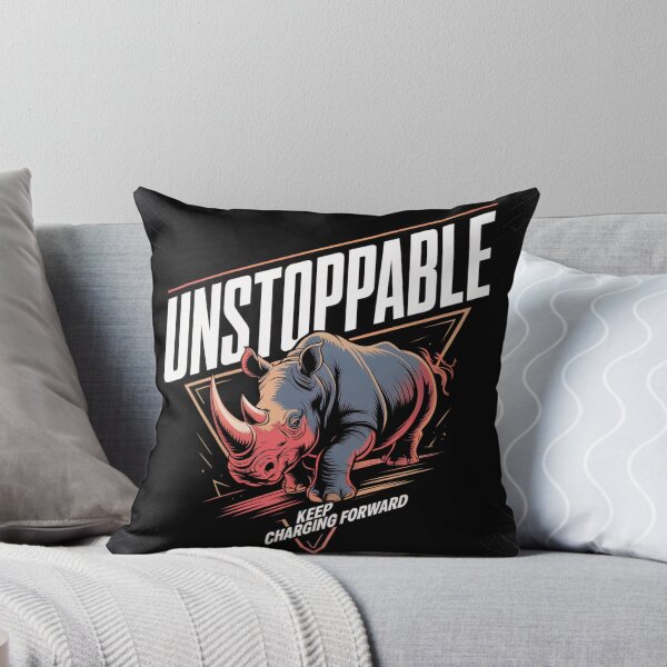 Item preview, Unstoppable Keep Charging Forward Rhino designed and sold by ShadowAndSlate.
