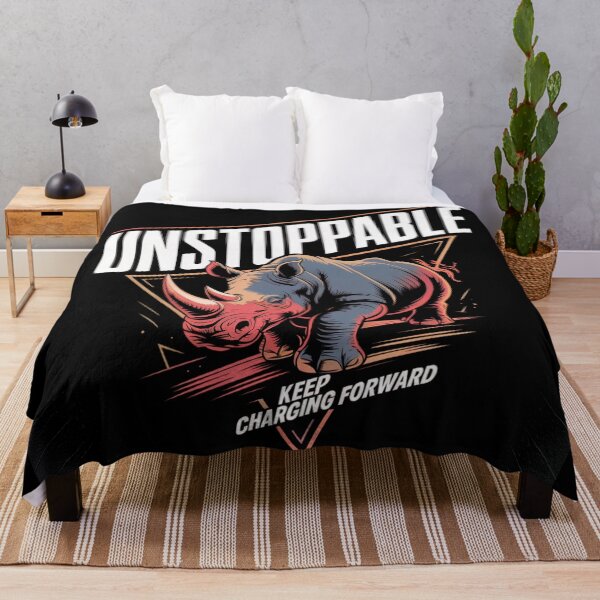 Item preview, Unstoppable Keep Charging Forward Rhino designed and sold by ShadowAndSlate.