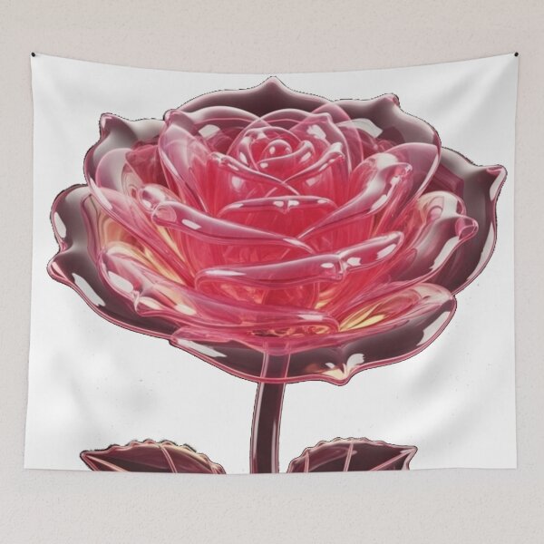 Item preview, Eternal Crystal Glass Rose with Golden Heart designed and sold by MoreGlamour.