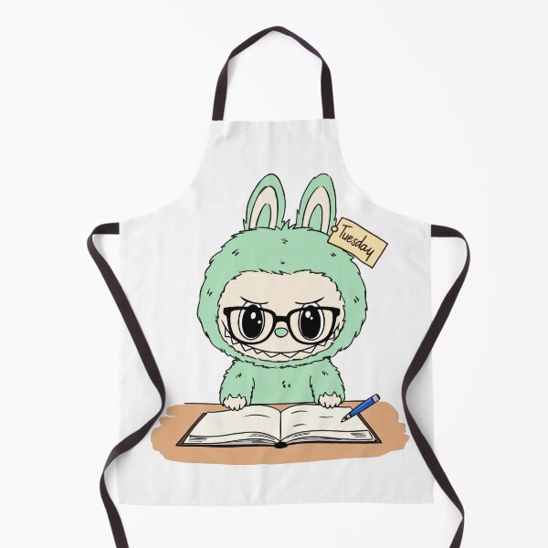 Item preview, Studious Labubu with Glasses and Notebook designed and sold by TheMury.