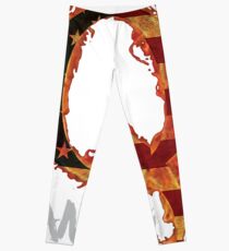 QAnon Fire Q America Random Deepstate T-Shirt by Scralandore Design Leggings