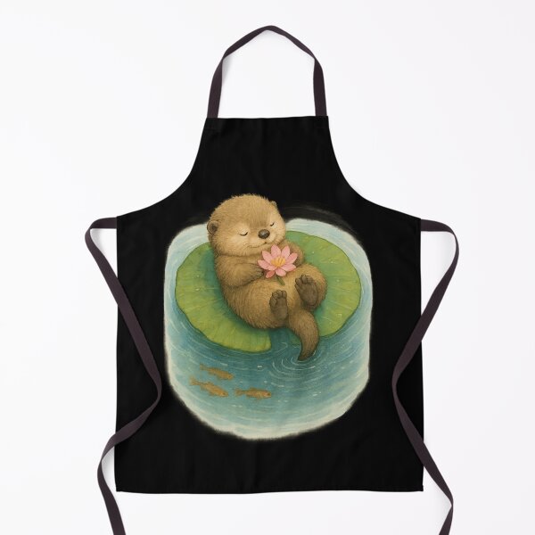 Item preview, Baby Otter in a Water Lily Raft designed and sold by Paninides.