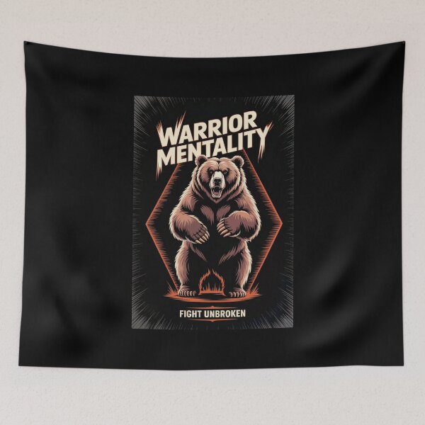 Item preview, Warrior Mentality Fight Unbroken Bear designed and sold by ShadowAndSlate.