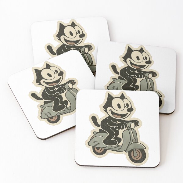 Item preview, A FELIX CAT DRIVES A VINTAGE LAMBRETTA designed and sold by infinitearte.