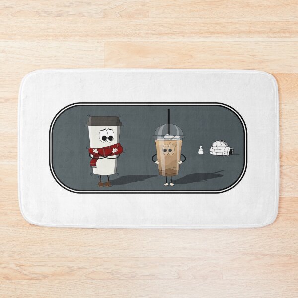Item preview, Hot Coffee Meets Iced Latte – Winter Coffee Humor designed and sold by beerkee.